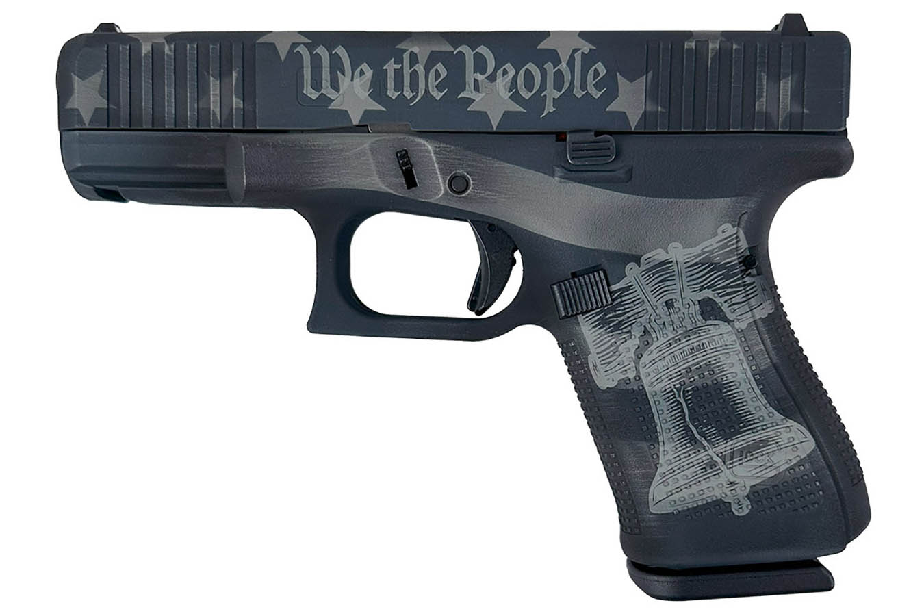 GLOCK 19 Gen5 9mm Semi-Auto Pistol with We the People Stars and Stripes Finish