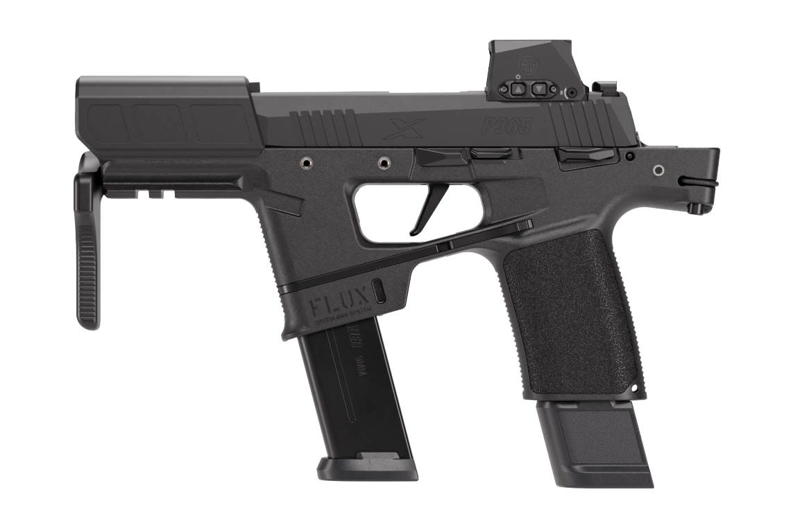 SIG SAUER P365-FLUX RXSL 9mm Pistol with Rapid Deploying Stabilizing Brace and Romeo X Compact Red Dot