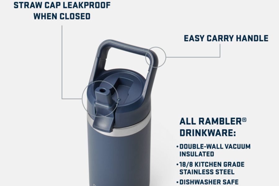 YETI COOLERS Rambler Jr 12 oz Kids Bottle - Navy